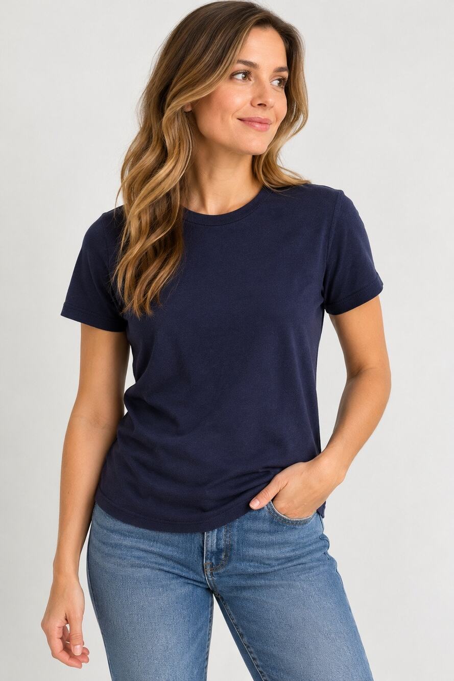 Pendleton Women’s Navy Blue Silk Blend Short Sleeve Knit Top Size S NWT NOS